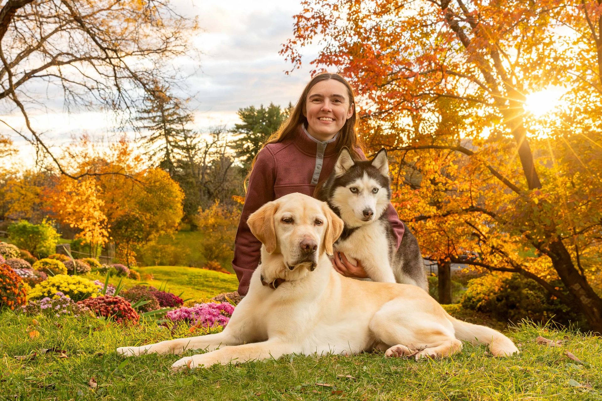 Pet and owner portrait showing their bond